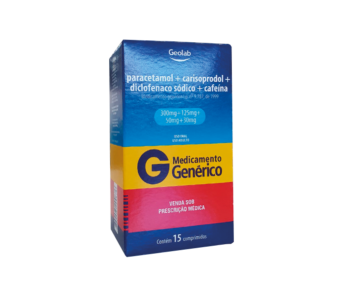 PARACETAMOL + CARISOPRODOL + DICLOFENACO SÓDICO + CAFEÍNA